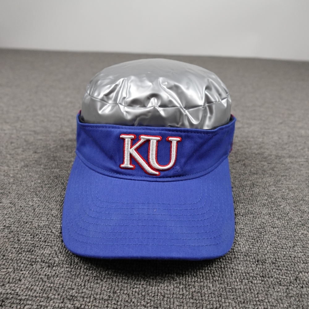 Kansas Jayhawks Hat Visor Mens One Size Blue NCAA Basketball Adidas KU